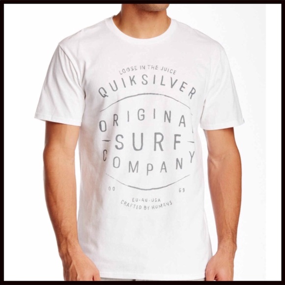 QUICKSILVER WHITE COTTON SHORT SLEEVE TEE SURF BEACH HAWAII COTTON T-SHIRT A2C - Picture 4 of 8